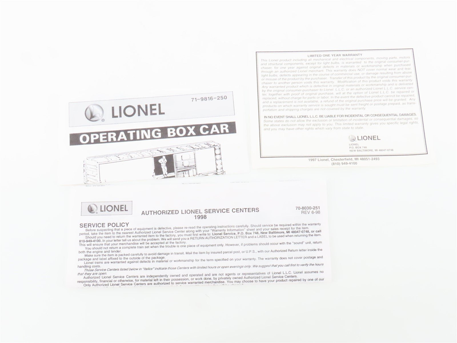 O Gauge 3-Rail Lionel 6-52148 1999 CLRC REA Santa Fe Operating Box Car 52148-558