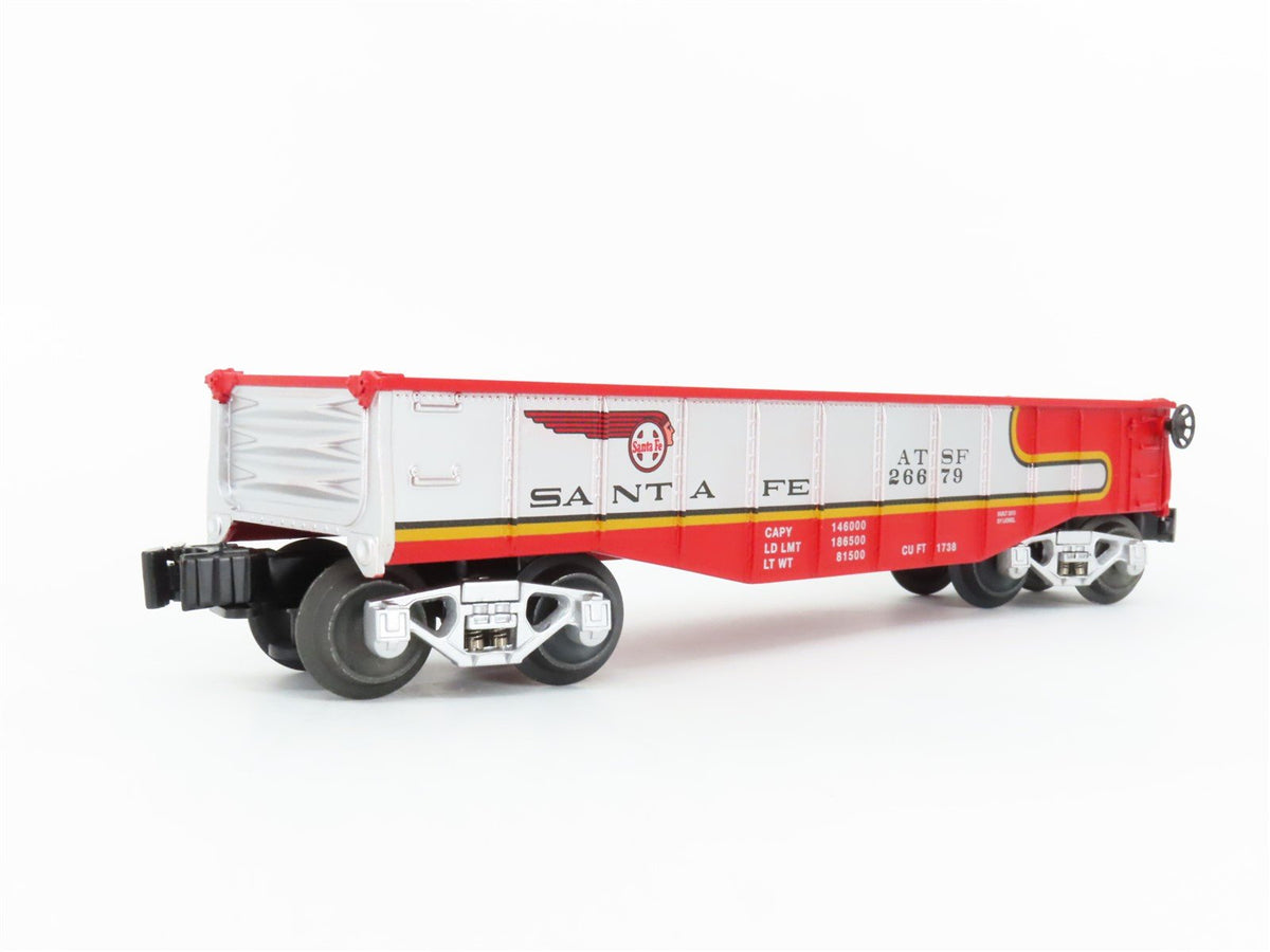 O Gauge 3-Rail Lionel 6-26679 ATSF Santa Fe Gondola #26679 w/Reel Load