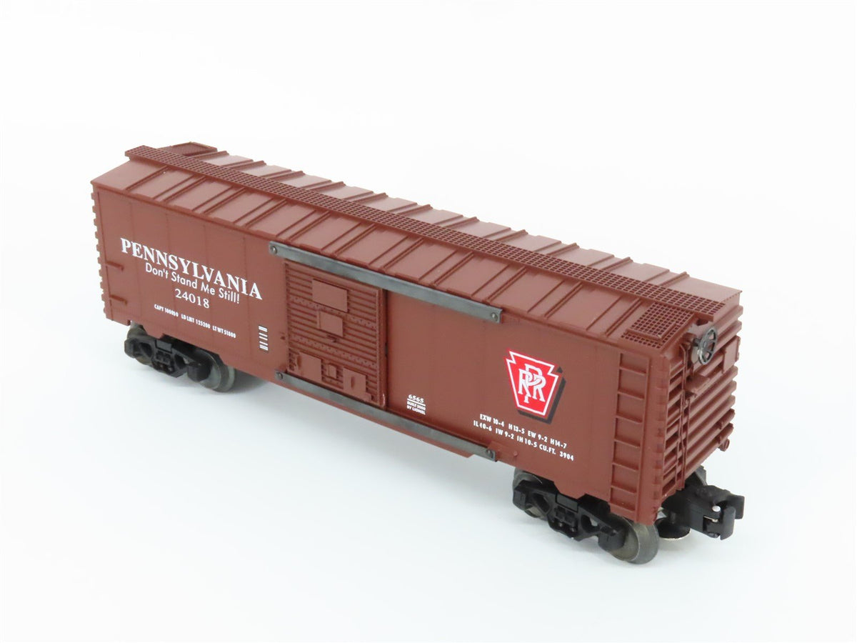O Gauge 3-Rail Lionel 6-29295 6565 PRR &quot;Don&#39;t Stand Me Still!&quot; Box Car #24018