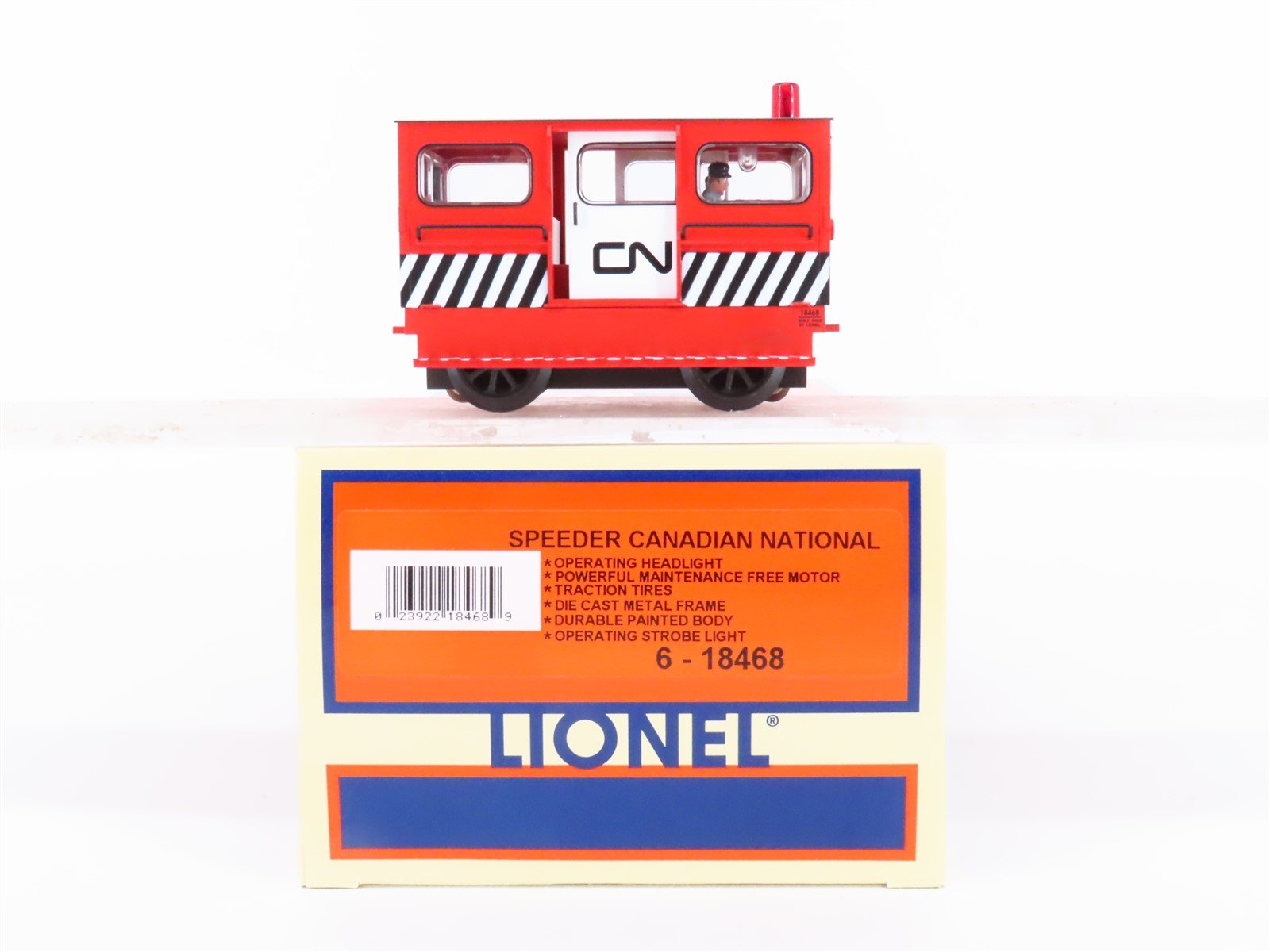 O Gauge 3-Rail Lionel 6-18468 CN Canadian National Speeder Car #23