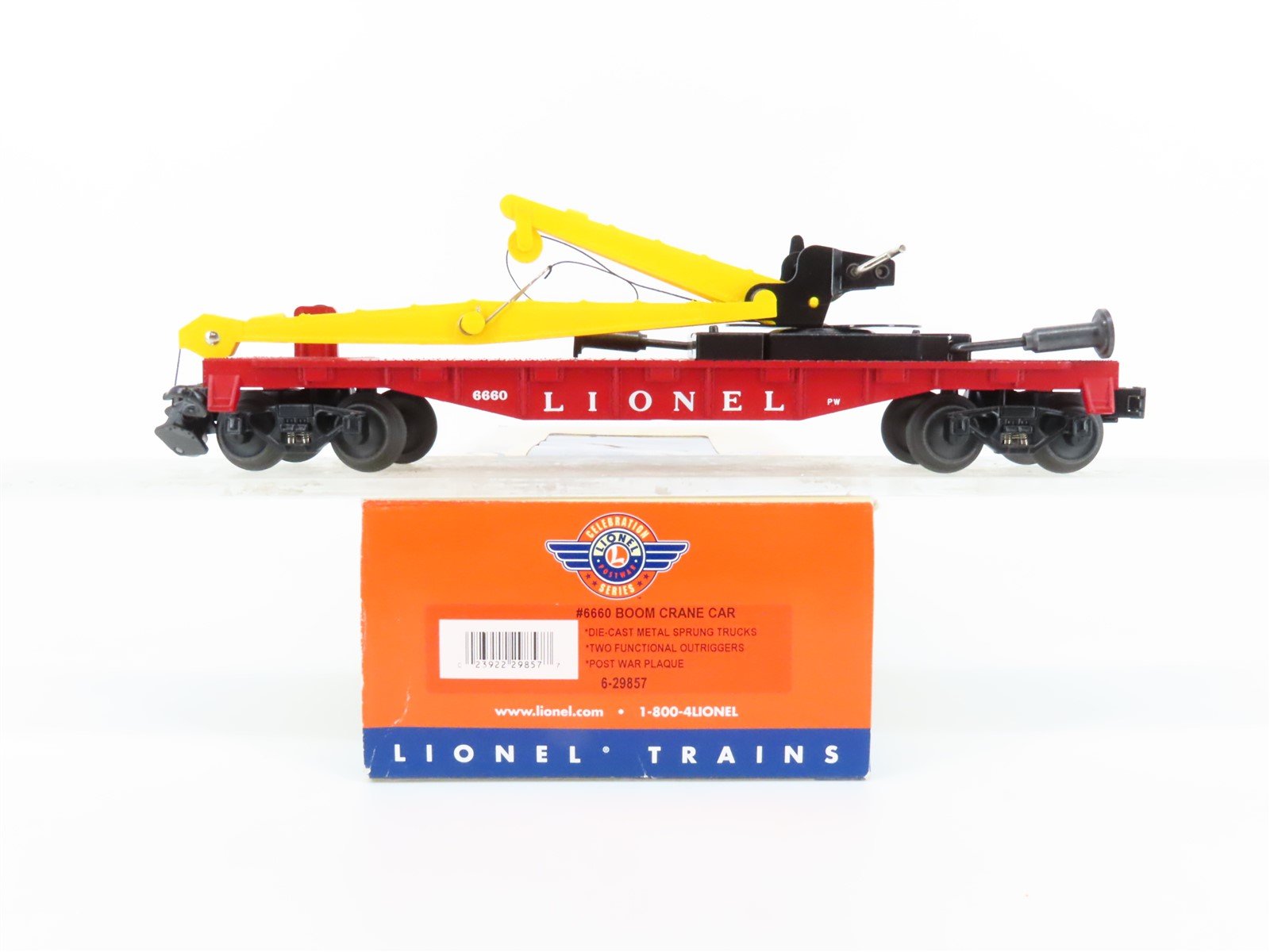 O Gauge 3-Rail Lionel Postwar Series 6-29857 Lionel Boom Crane Car #6660