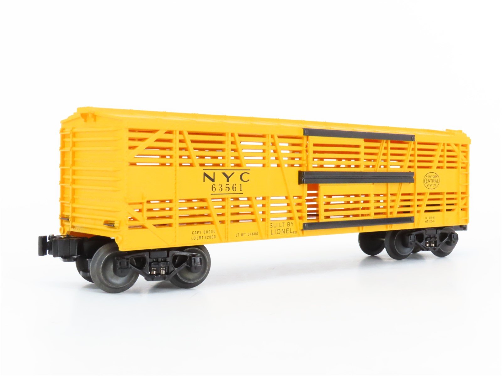 O Gauge 3-Rail Lionel Postwar 6-19573 NYC New York Central Stock Car #63561
