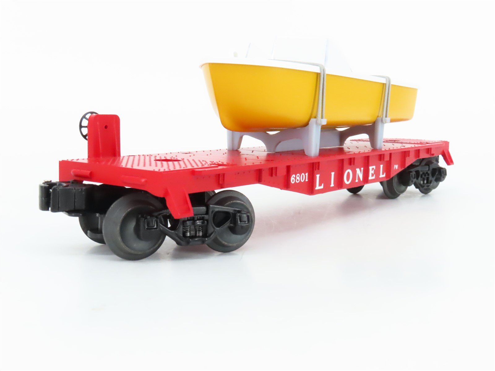 O Gauge 3-Rail Lionel Postwar Series 6-26048 Lionel Flat Car #6801 w/Boat