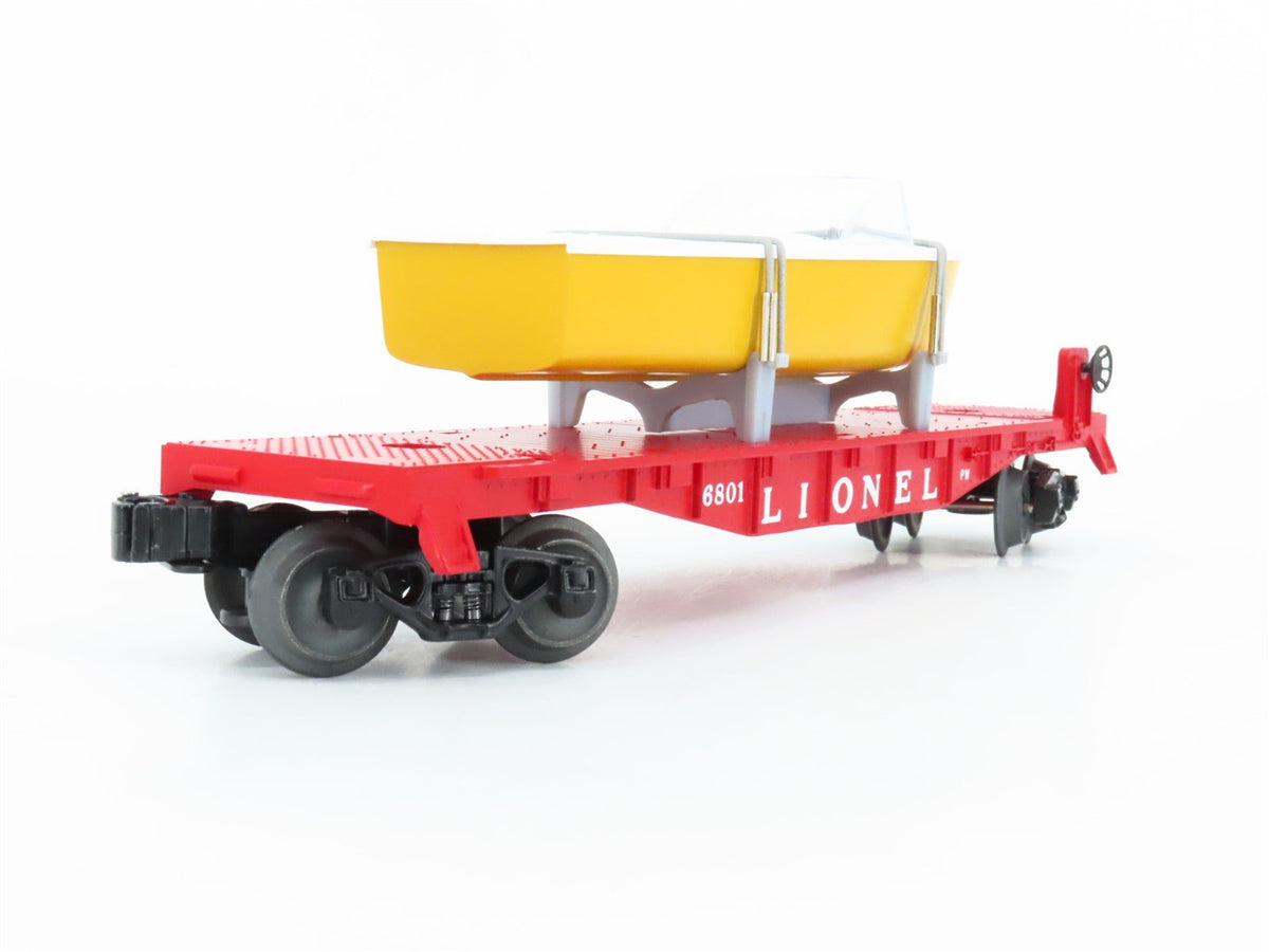 O Gauge 3-Rail Lionel Postwar Series 6-26048 Lionel Flat Car #6801 w/Boat