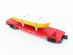 O Gauge 3-Rail Lionel Postwar Series 6-26048 Lionel Flat Car #6801 w/Boat