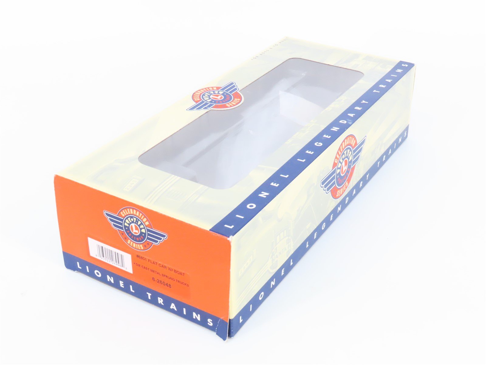 O Gauge 3-Rail Lionel Postwar Series 6-26048 Lionel Flat Car #6801 w/Boat