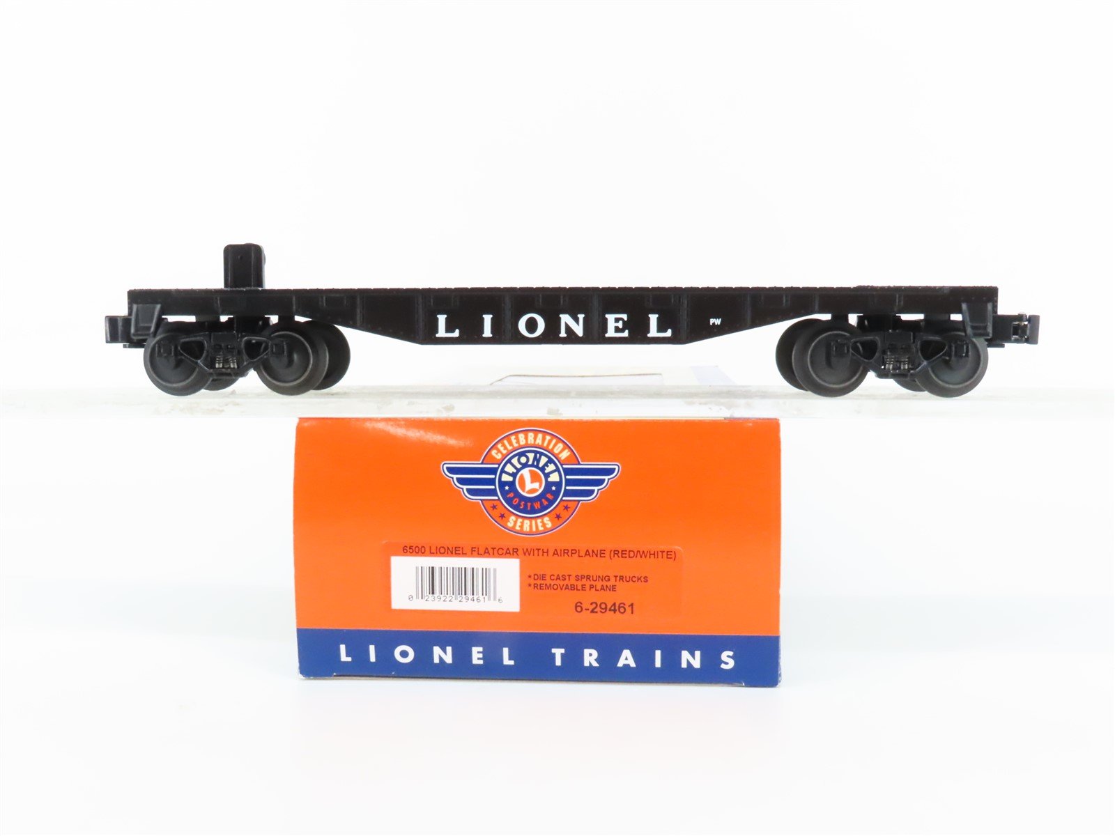 O Gauge 3-Rail Lionel Postwar Series 6-29461 Lionel Flat Car w/Airplane