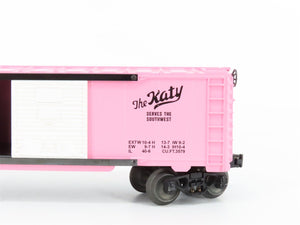 O Gauge 3-Rail Lionel RGS Trains LE MKT Katy Pink w/White Doors Boxcar 6464-350