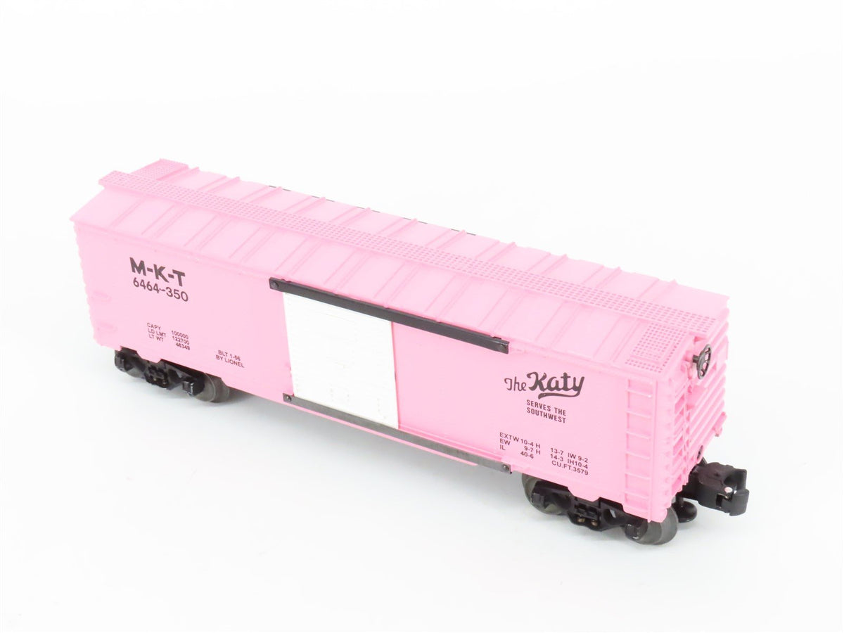 O Gauge 3-Rail Lionel RGS Trains LE MKT Katy Pink w/White Doors Boxcar 6464-350