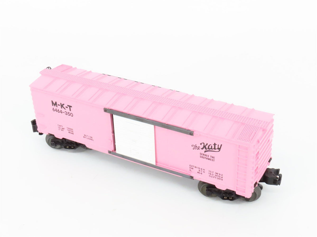 O Gauge 3-Rail Lionel RGS Trains LE MKT Katy Pink w/White Doors Boxcar 6464-350