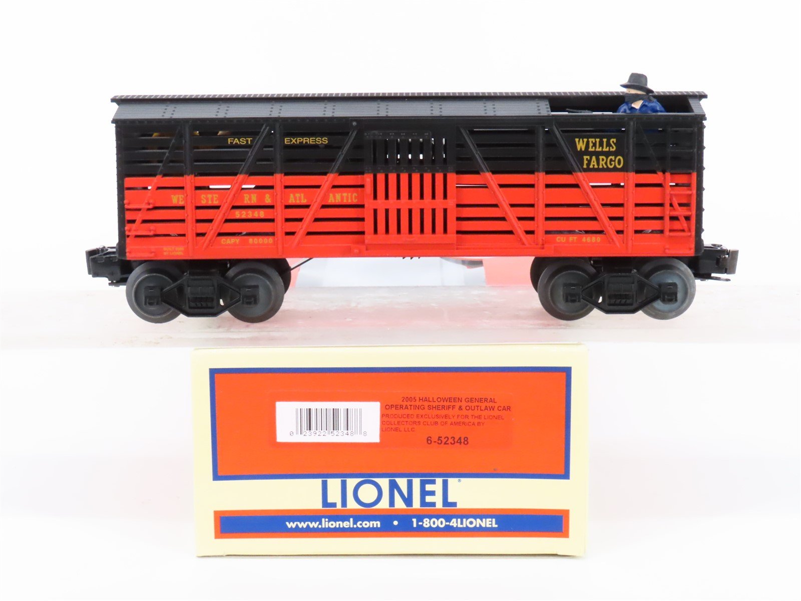 O Gauge 3-Rail Lionel 6-52348 LCCA 2005 W&A Wells Fargo Sheriff & Outlaw Car