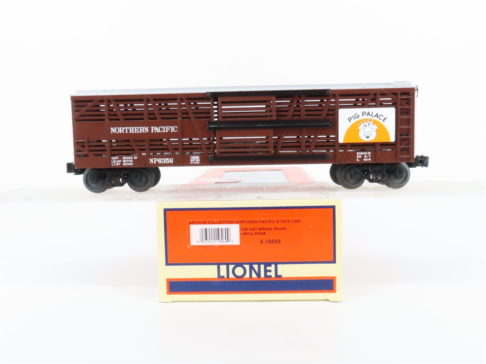 O Gauge 3-Rail Lionel 6-19560 Archive NP Northern Pacific Stock Car #6356