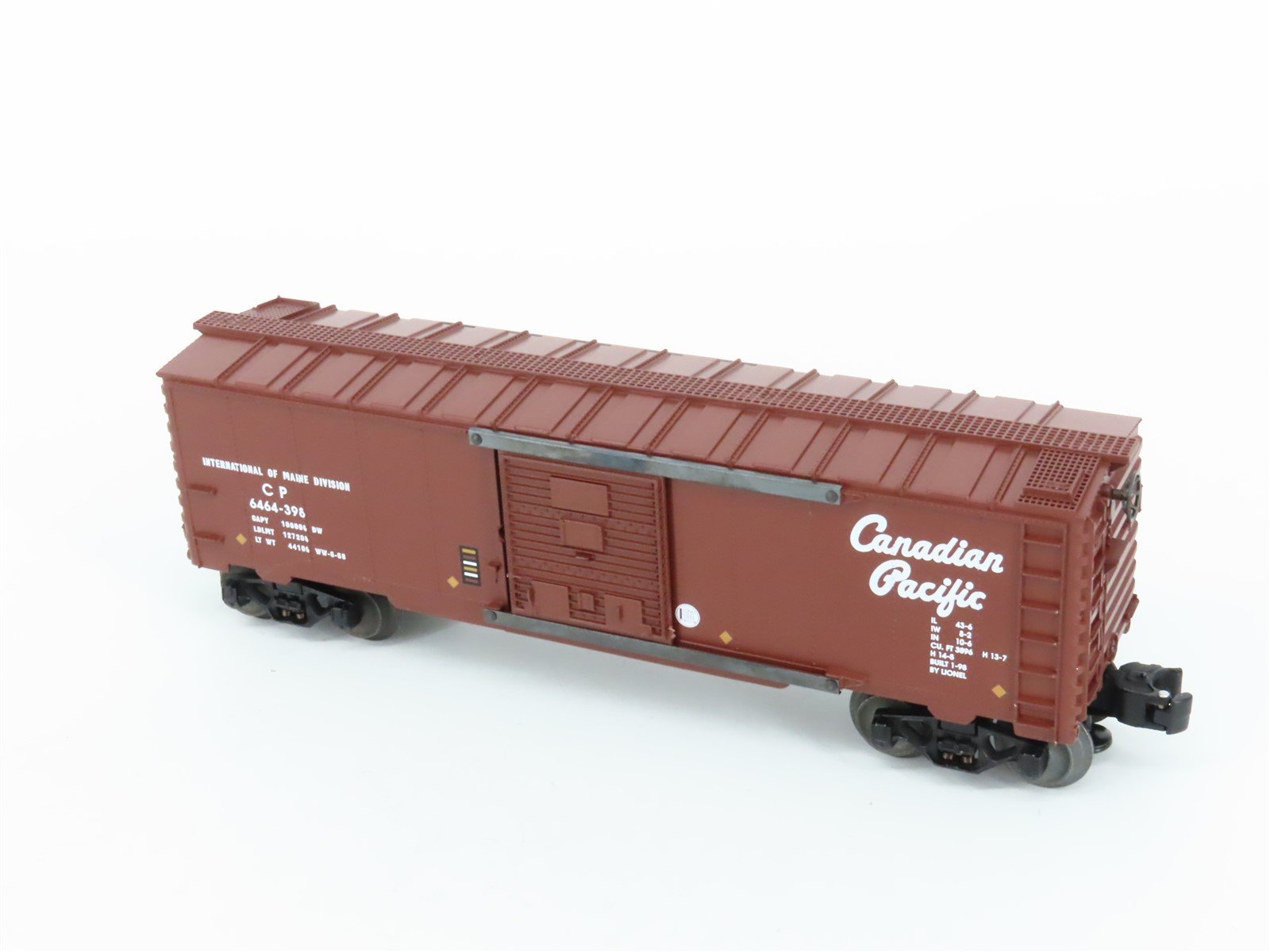 O Gauge 3-Rail Lionel #6-29215 6464 CP Canadian Pacific Box Car #6464-398