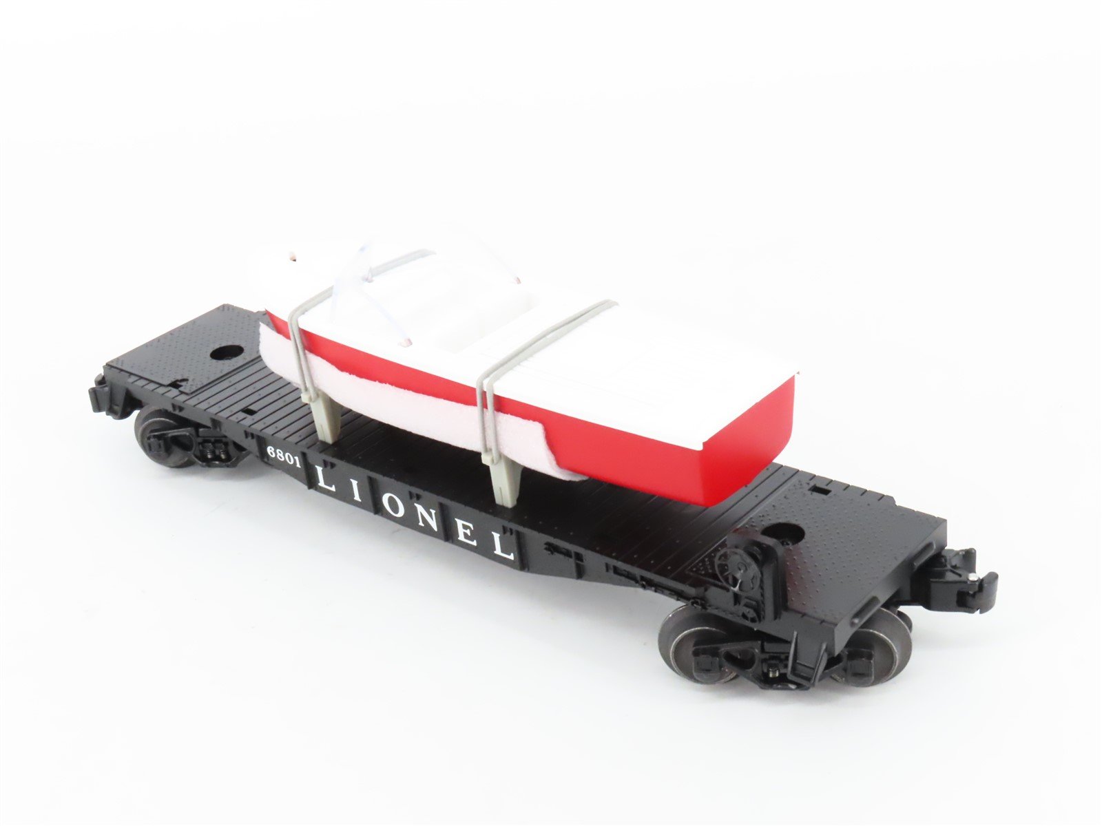 O Gauge 3-Rail Lionel 6-26078 Lionel Lines Flat Car w/Boat #6801
