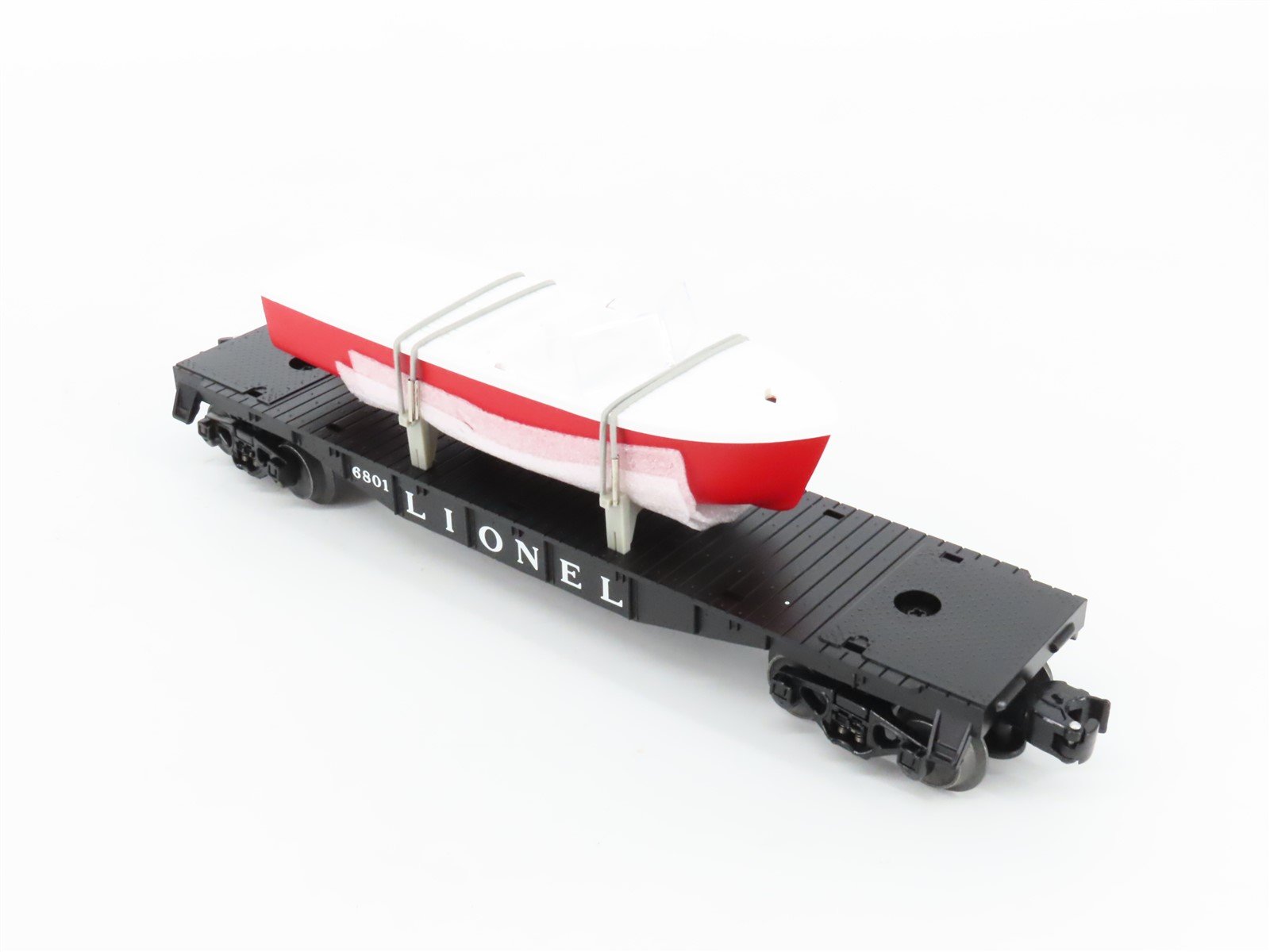 O Gauge 3-Rail Lionel 6-26078 Lionel Lines Flat Car w/Boat #6801