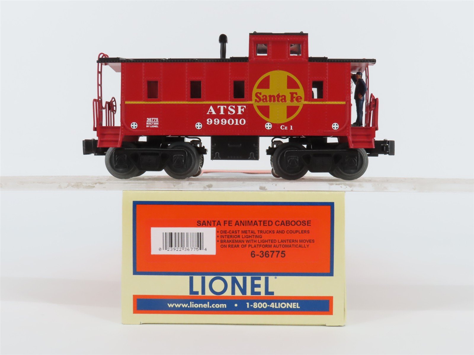 O Gauge 3-Rail Lionel 6-36775 ATSF Santa Fe Animated Caboose #999010