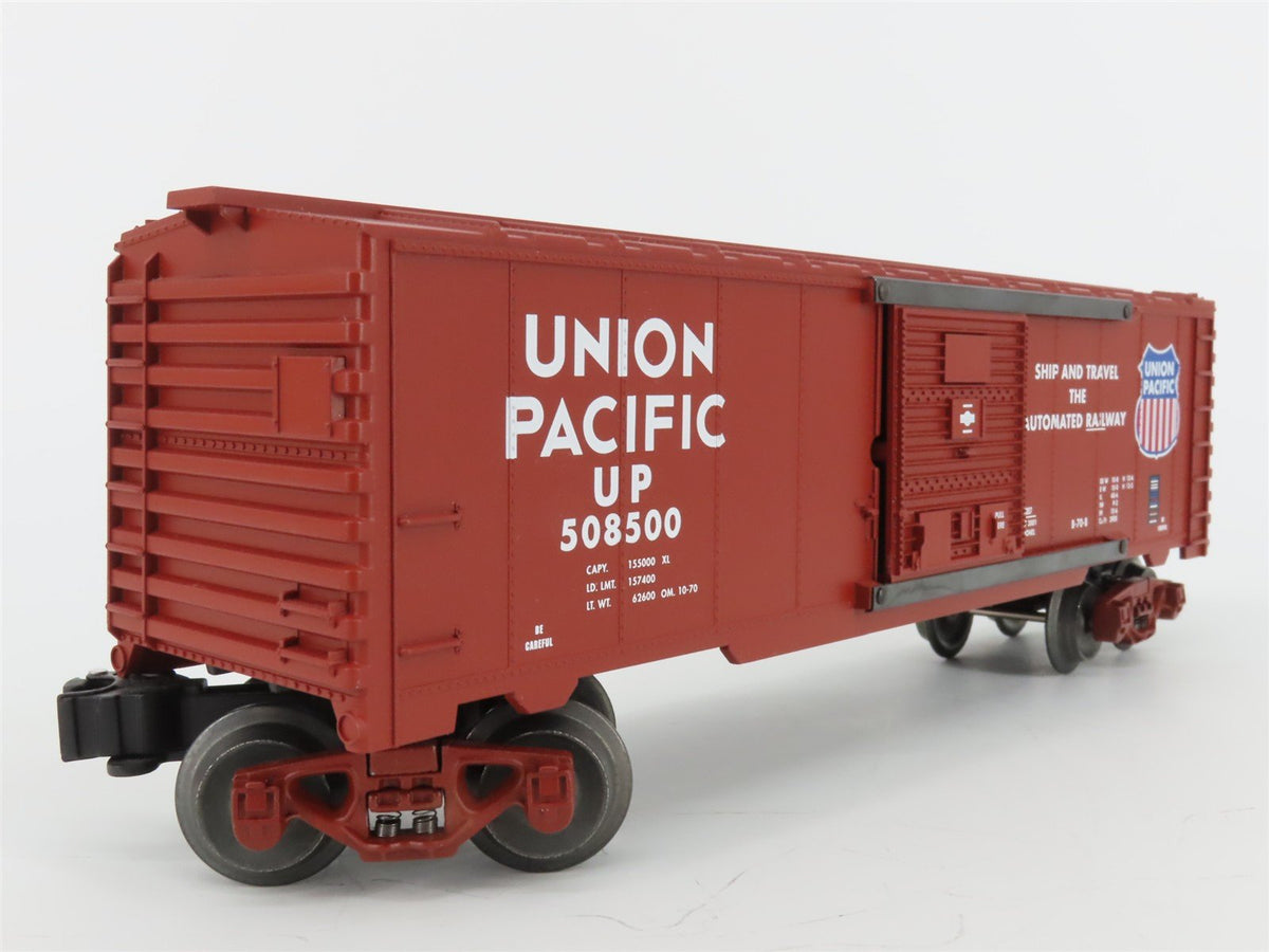 O Gauge 3-Rail Lionel 6-39207 UP Union Pacific &quot;Ship and Travel&quot; Boxcar #508500