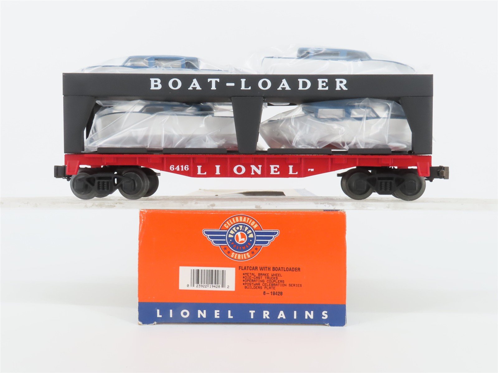 O Gauge 3-Rail Lionel 6-19428 Lionel Flat Car w/Boat Loader #6416