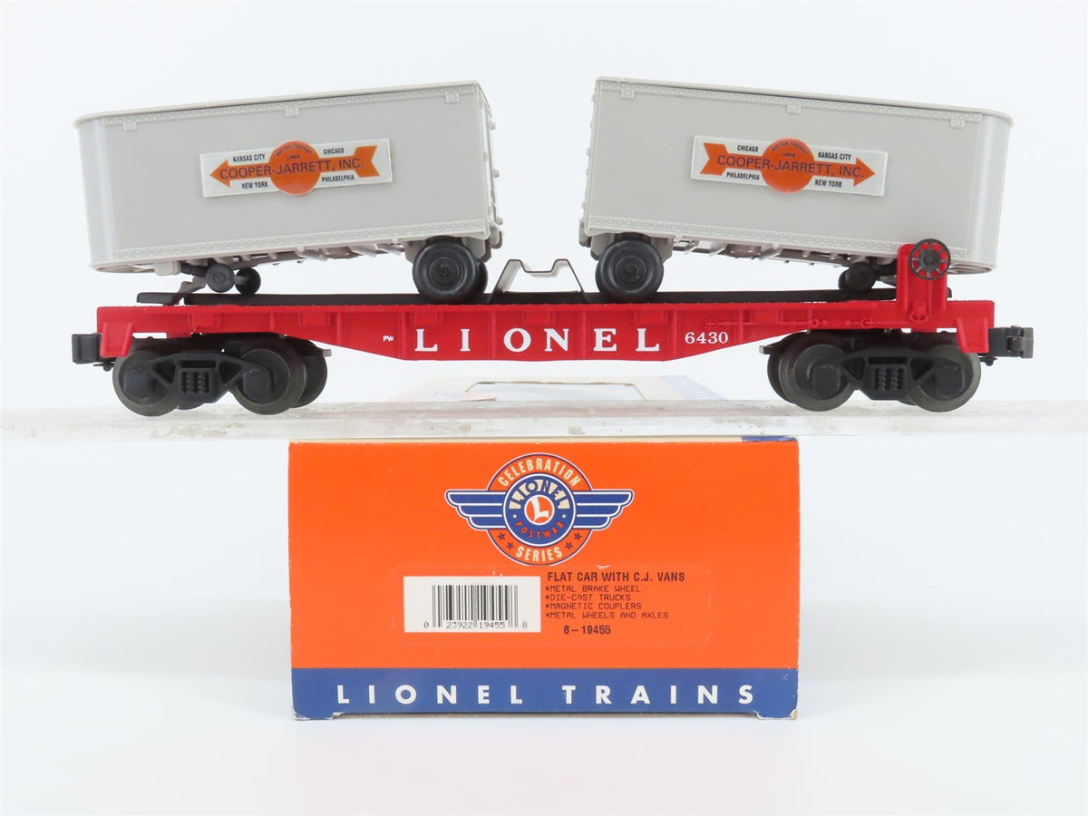 O Gauge 3-Rail Lionel 6-19455 Lionel Flat Car #6430 w/Cooper Jarrett Trailers