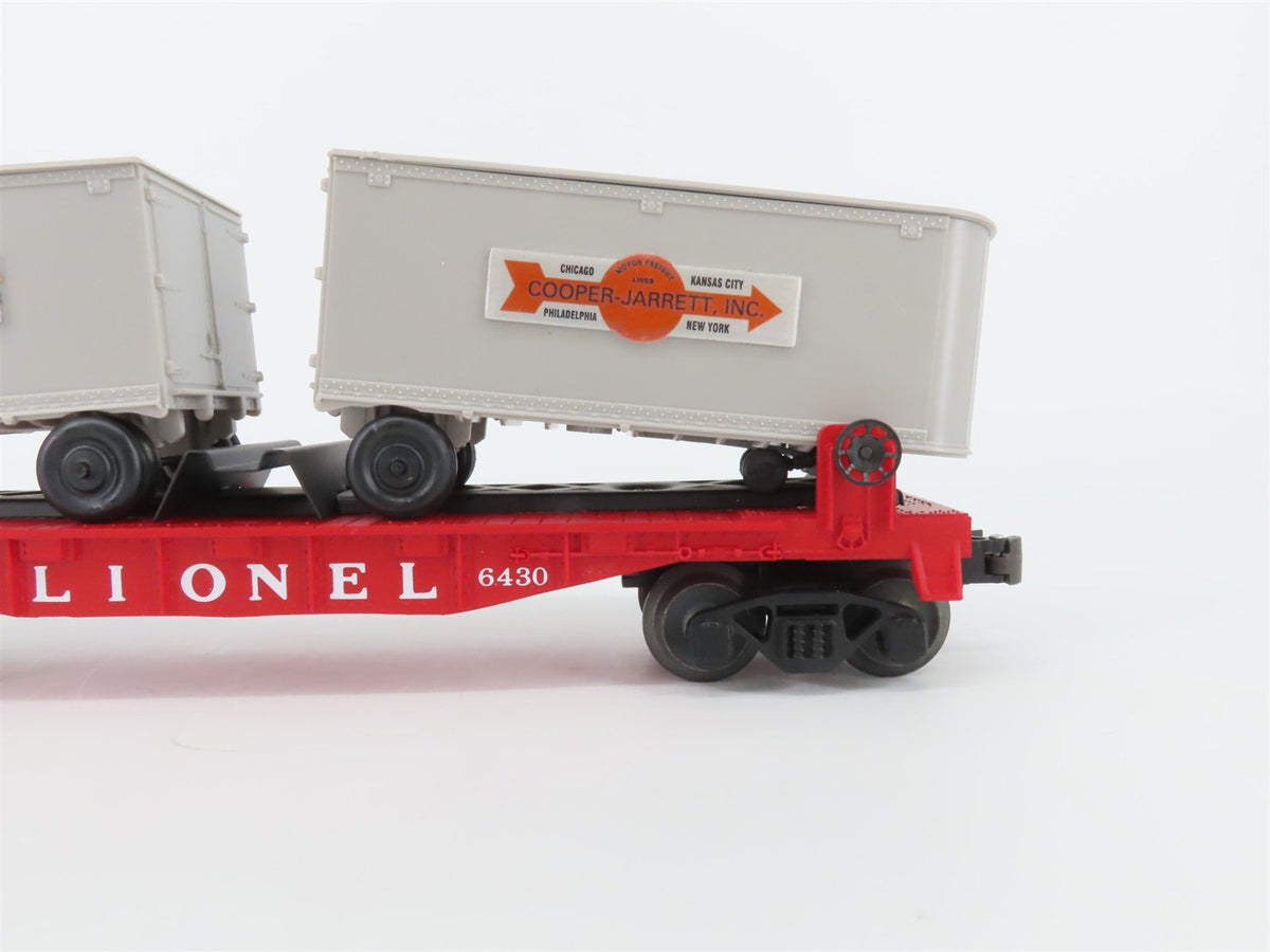 O Gauge 3-Rail Lionel 6-19455 Lionel Flat Car #6430 w/Cooper Jarrett Trailers
