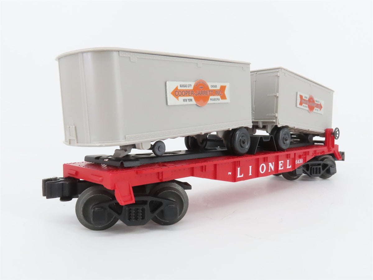 O Gauge 3-Rail Lionel 6-19455 Lionel Flat Car #6430 w/Cooper Jarrett Trailers
