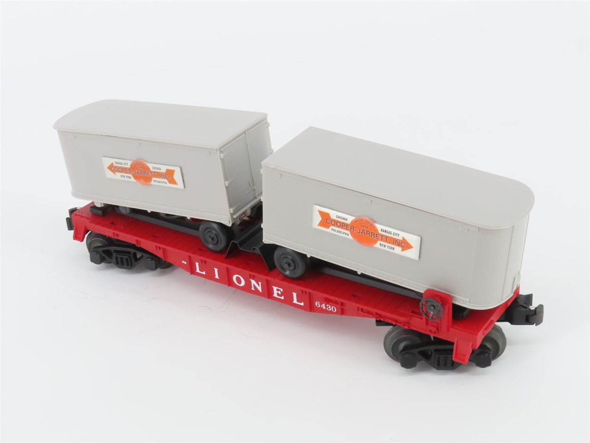 O Gauge 3-Rail Lionel 6-19455 Lionel Flat Car #6430 w/Cooper Jarrett Trailers