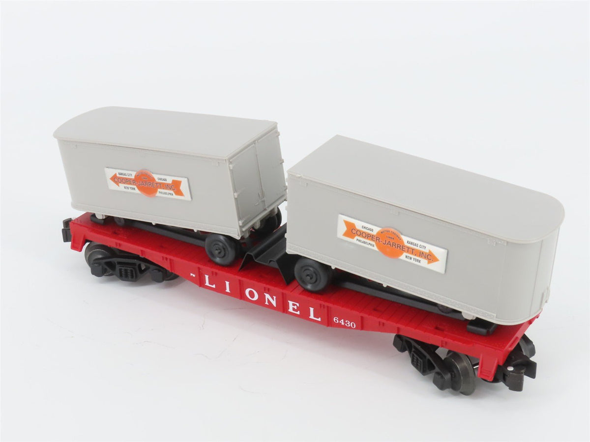 O Gauge 3-Rail Lionel 6-19455 Lionel Flat Car #6430 w/Cooper Jarrett Trailers