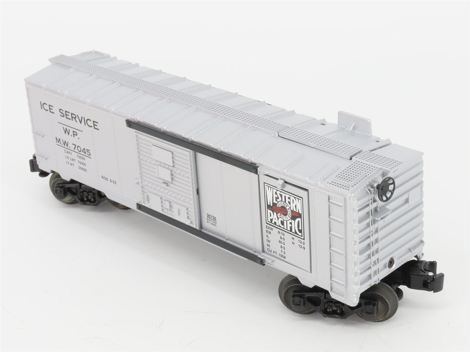 O Gauge 3-Rail Lionel 6-36735 WP Western Pacific Ice Box Car #7045
