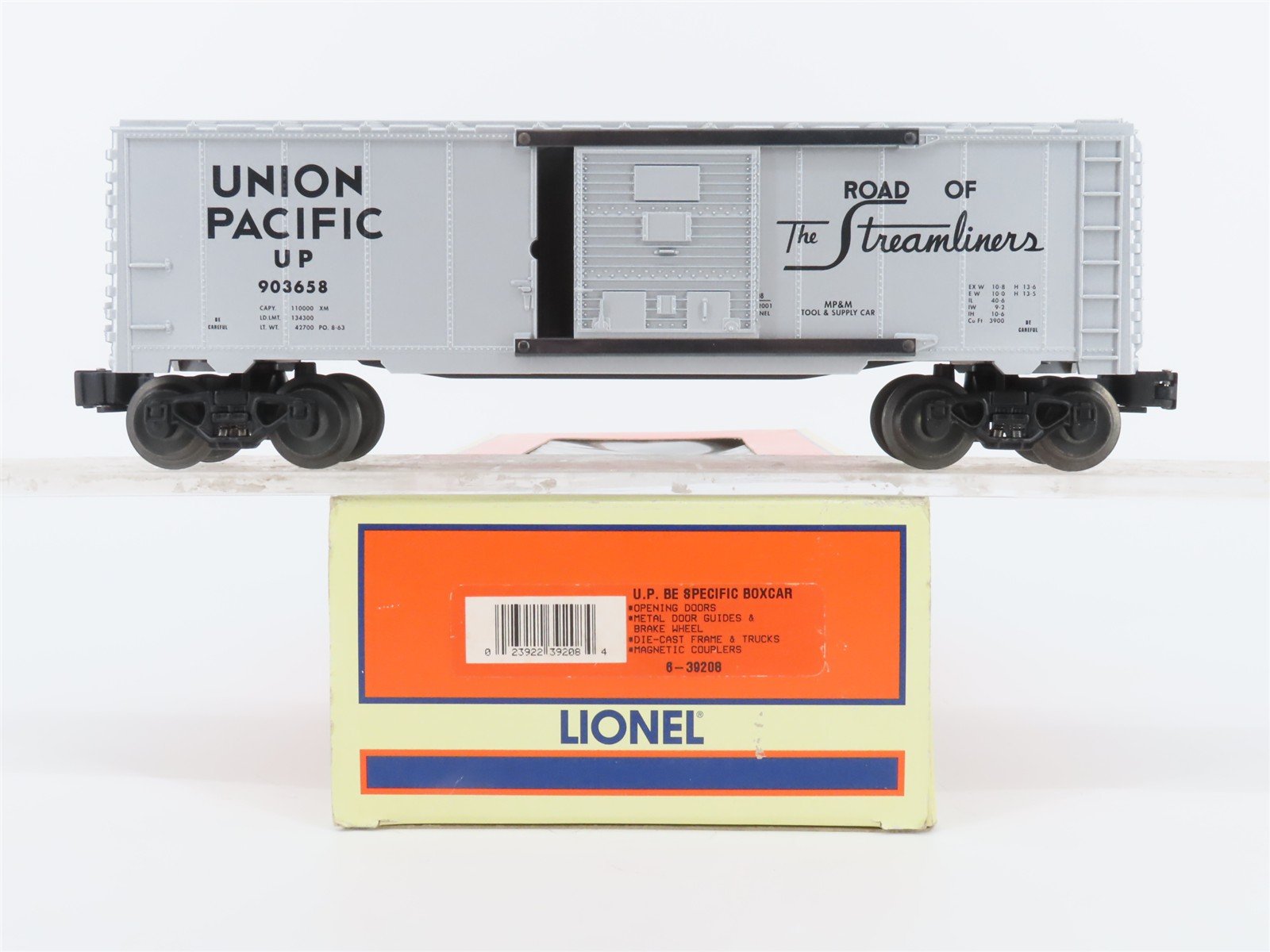 O Gauge 3-Rail Lionel 6-39208 UP Road of the Streamliners Boxcar #903658