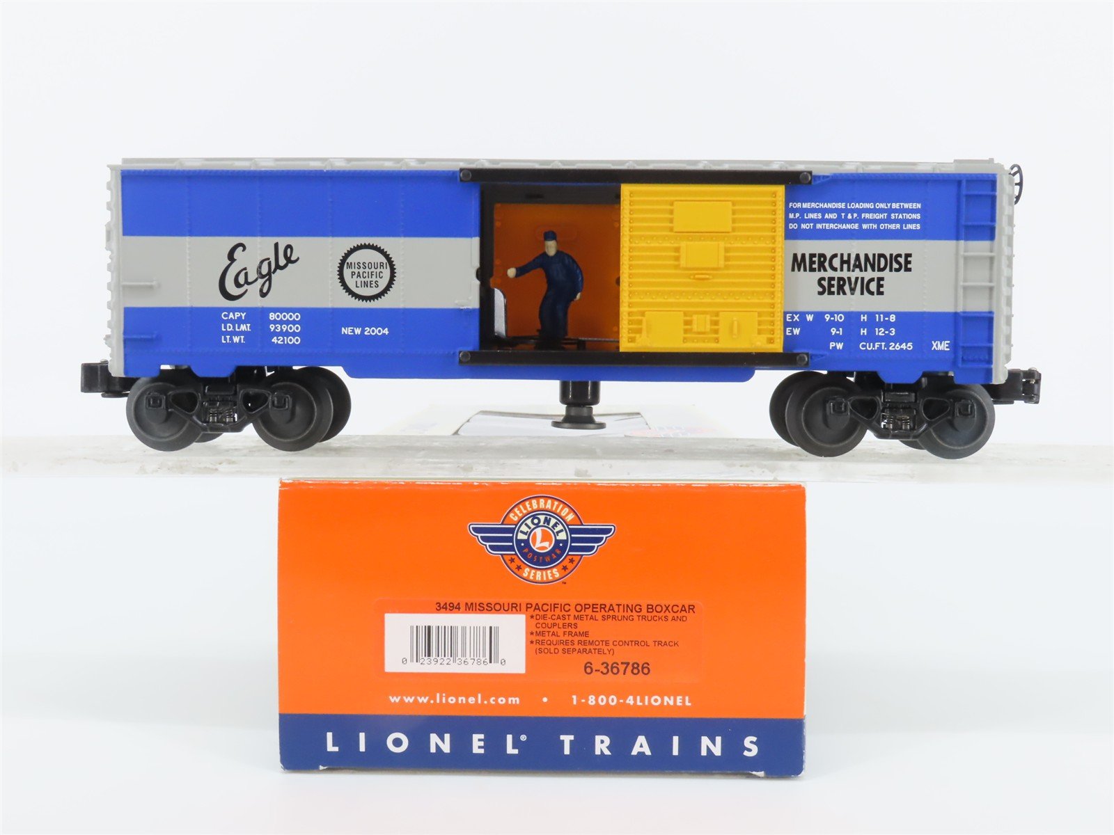 O Gauge 3-Rail Lionel Postwar 6-36786 MP Missouri Pacific Lines Boxcar #3494150