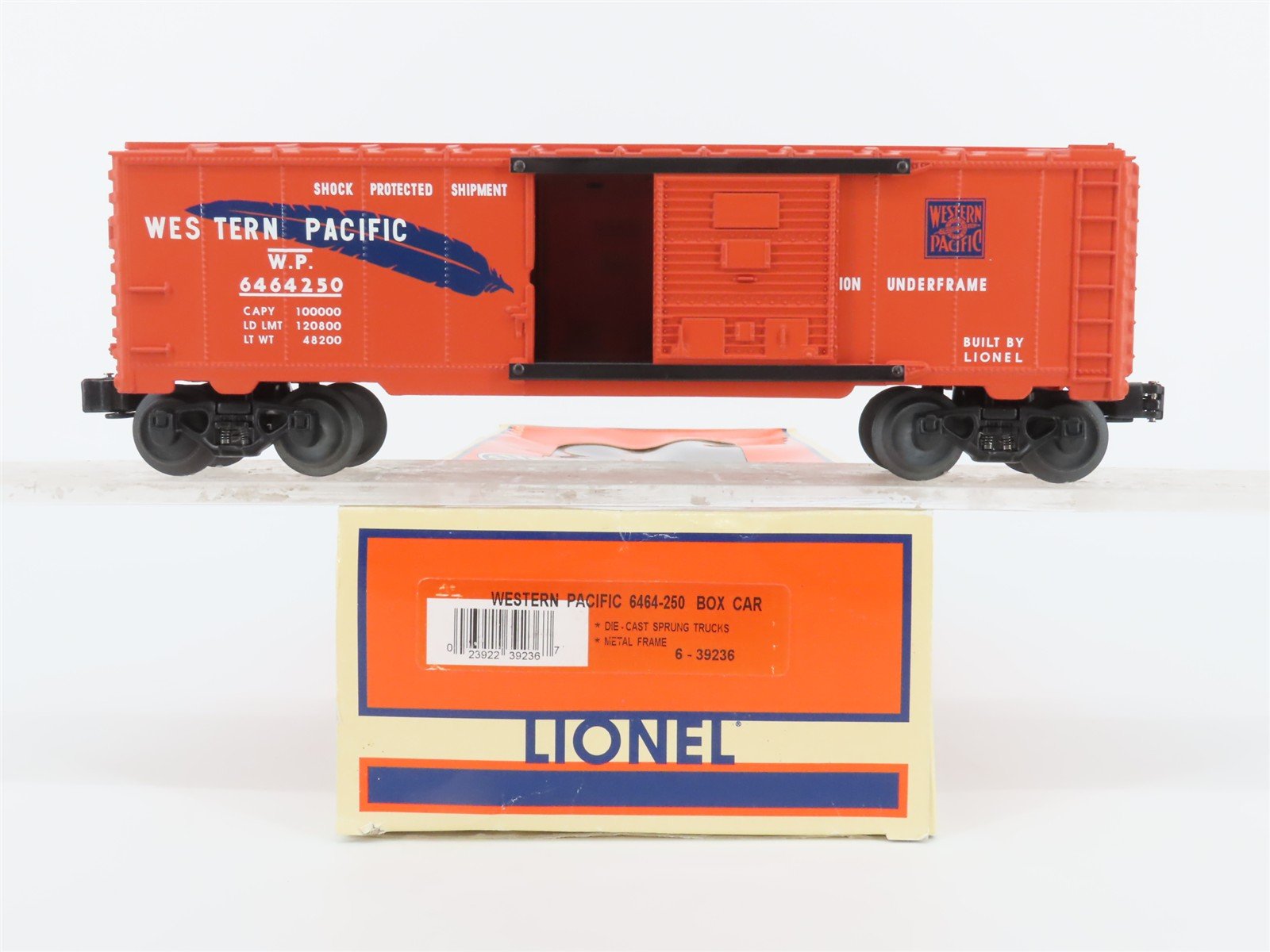 O Gauge 3-Rail Lionel 6-39236 6464 WP Western Pacific "Feather" Boxcar #6464250