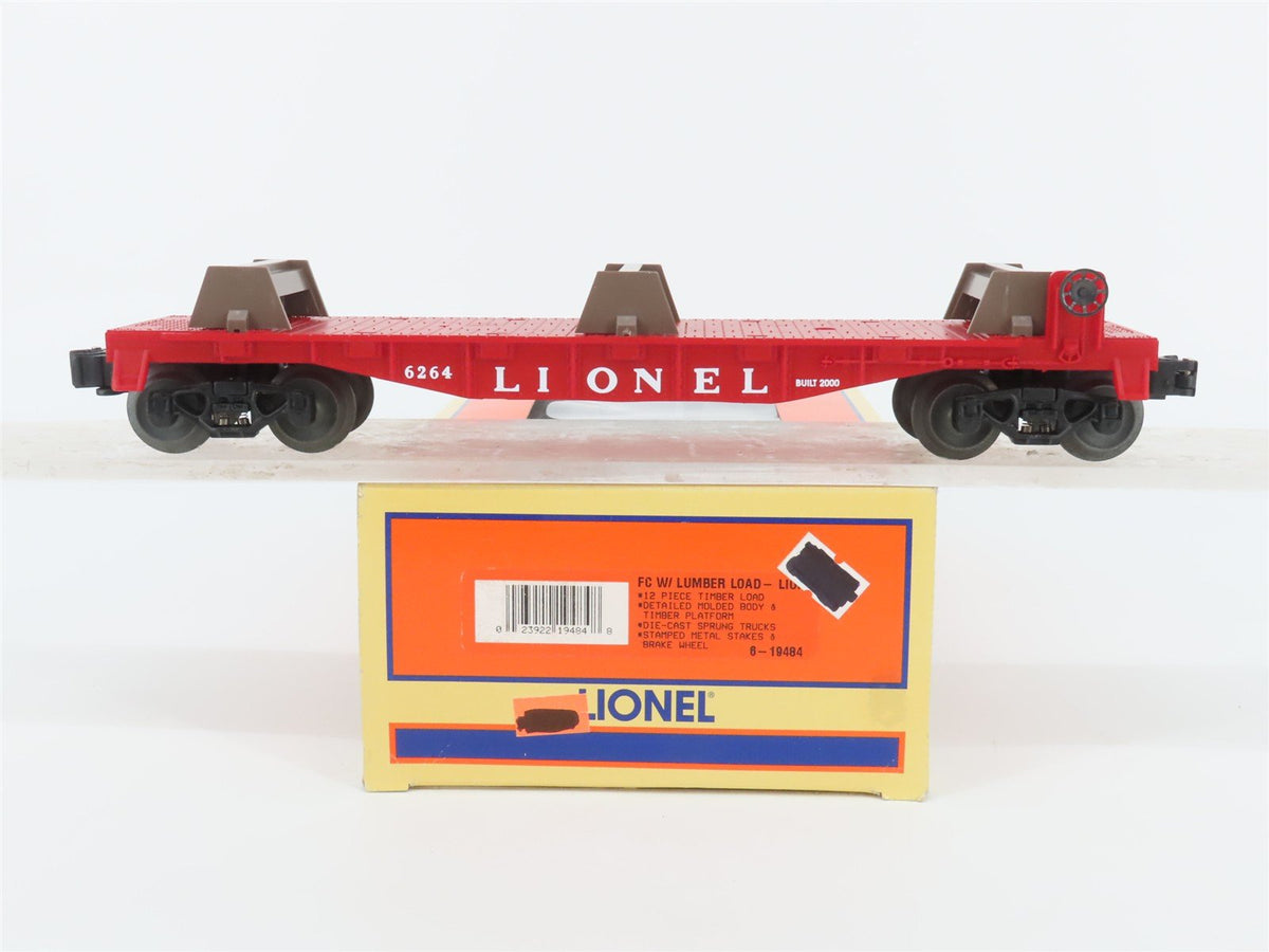O Gauge 3-Rail Lionel 6-19484 Lionel Flat Car #6264 w/Lumber Load
