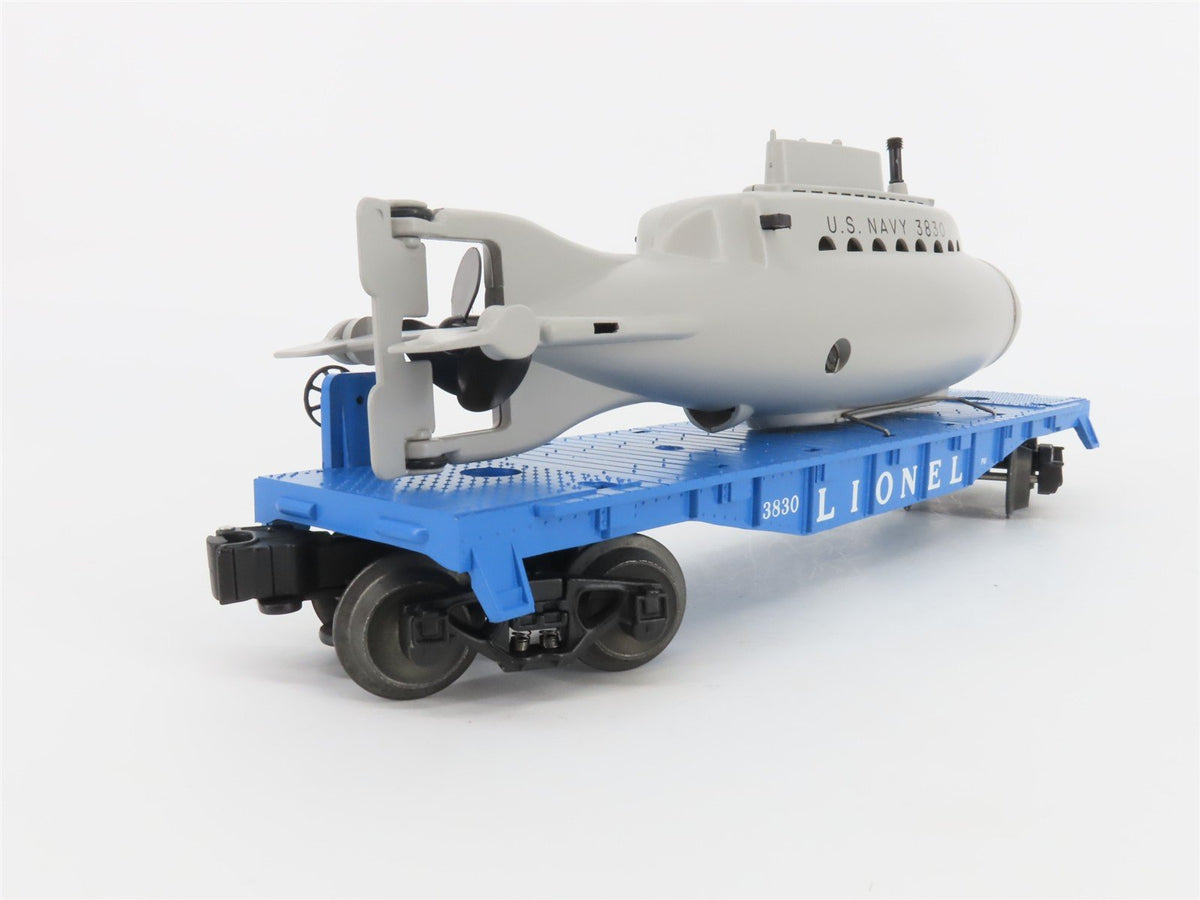 O Gauge 3-Rail Lionel Postwar 6-26020 Lionel Flatcar #3830 w/Submarine
