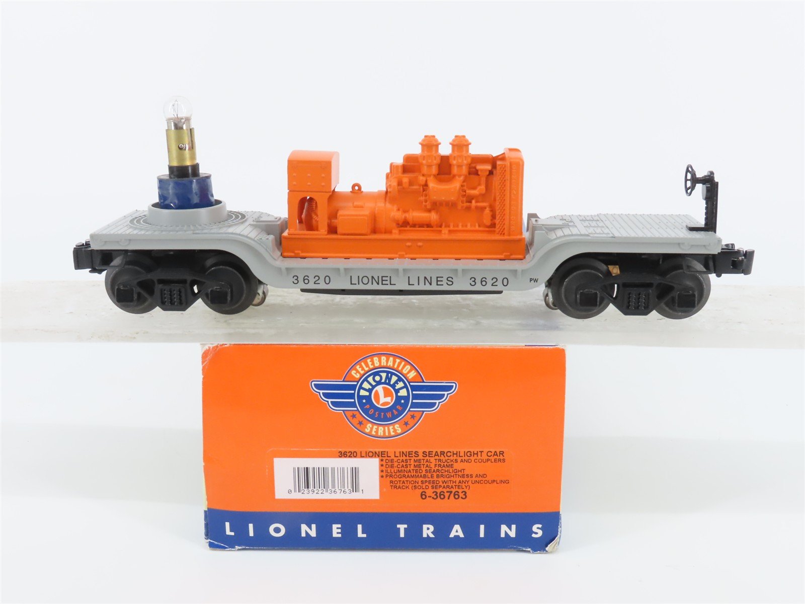 O Gauge 3-Rail Lionel 6-36763 Lionel Lines Searchlight Car #3620