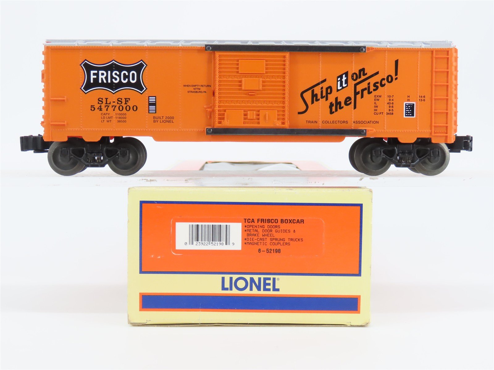O Gauge 3-Rail Lionel 6-52198 SL-SF "Ship it on the Frisco" TCA Box Car #5477000