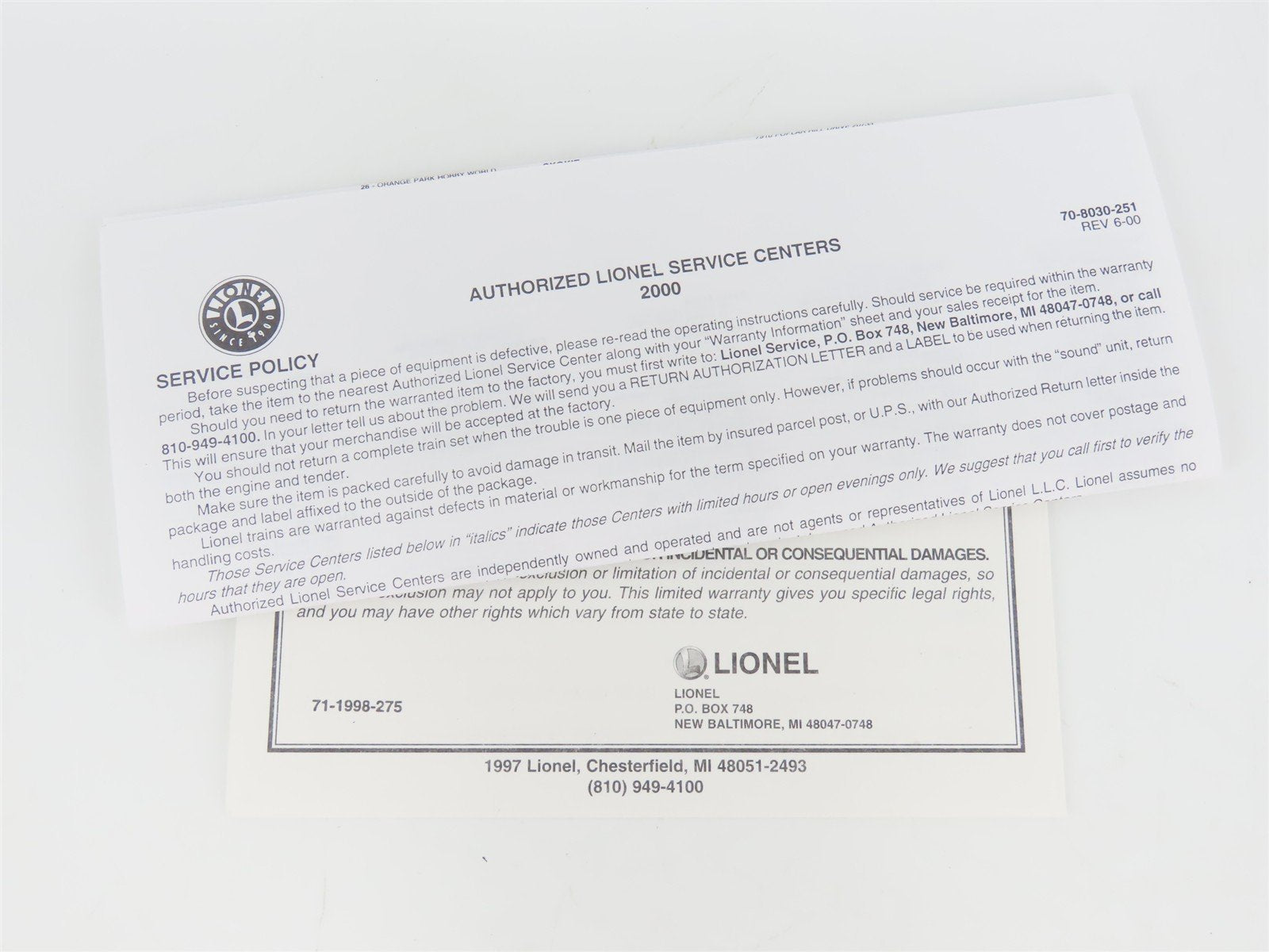 O Gauge 3-Rail Lionel 6-39208 UP Union Pacific 