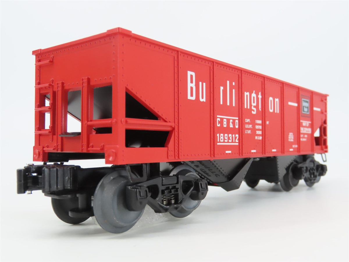 O Gauge 3-Rail Lionel 6-26779 CB&amp;Q Burlington Route 2-Bay Hopper #189312 w/ Load