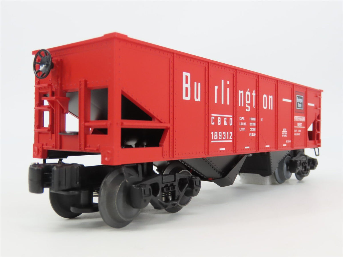 O Gauge 3-Rail Lionel 6-26779 CB&amp;Q Burlington Route 2-Bay Hopper #189312 w/ Load