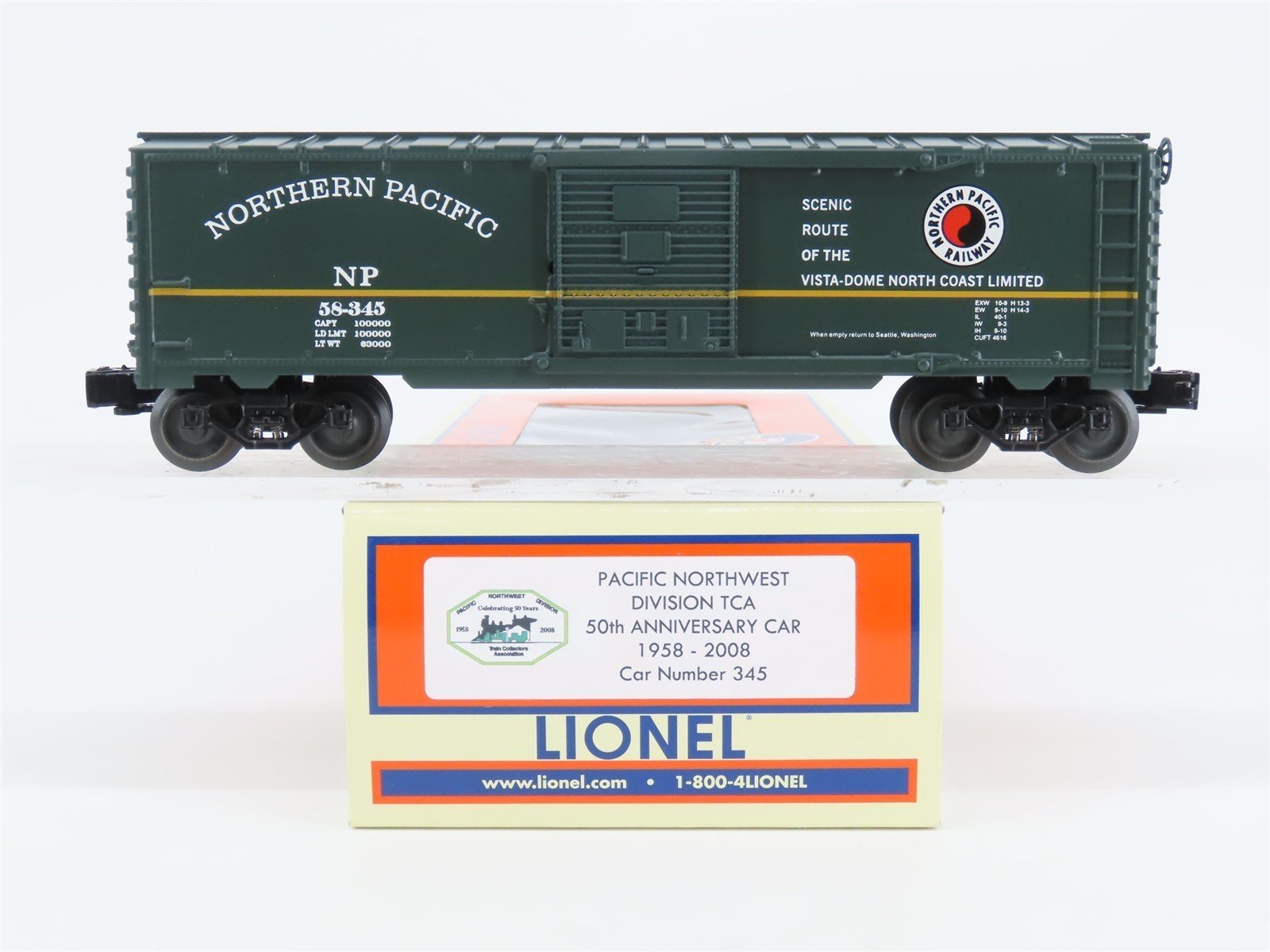 O Gauge 3-Rail Lionel Pacific Northwest Division TCA 50th Anniversary Box Car