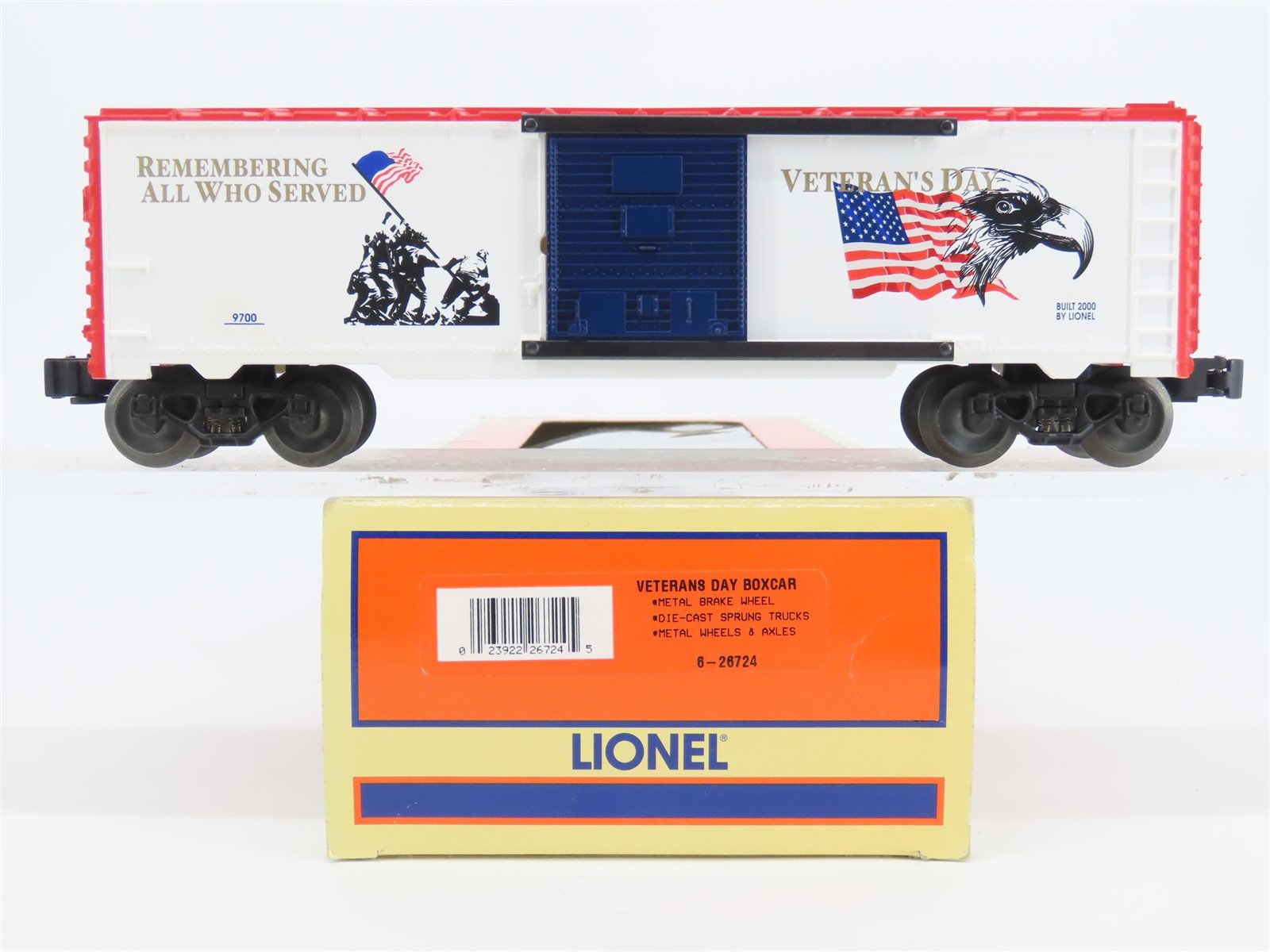 O Gauge 3-Rail Lionel 6-26724 Veteran's Day Box Car #9700