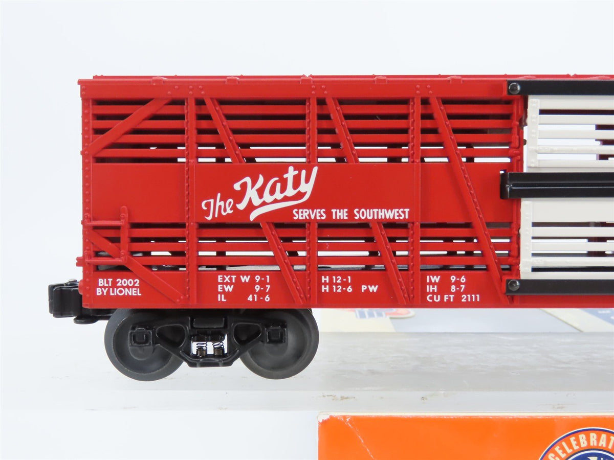 O Gauge 3-Rail Lionel 6-19558 MKT The Katy Postwar Bi-Level Stock Car #6556