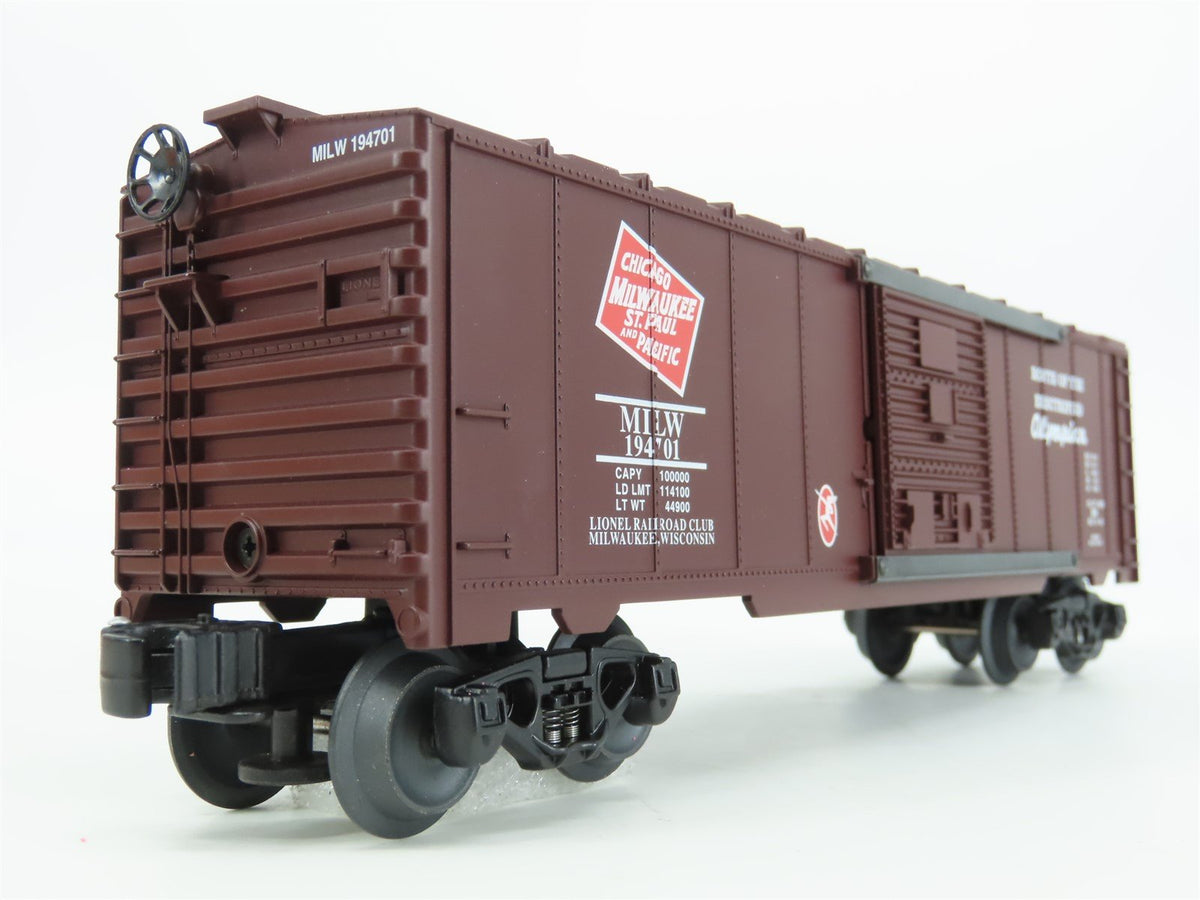O Gauge 3-Rail Lionel 6-52246 MILW 2001 Milwaukee &quot;Olympian&quot; LRRC Boxcar #194701