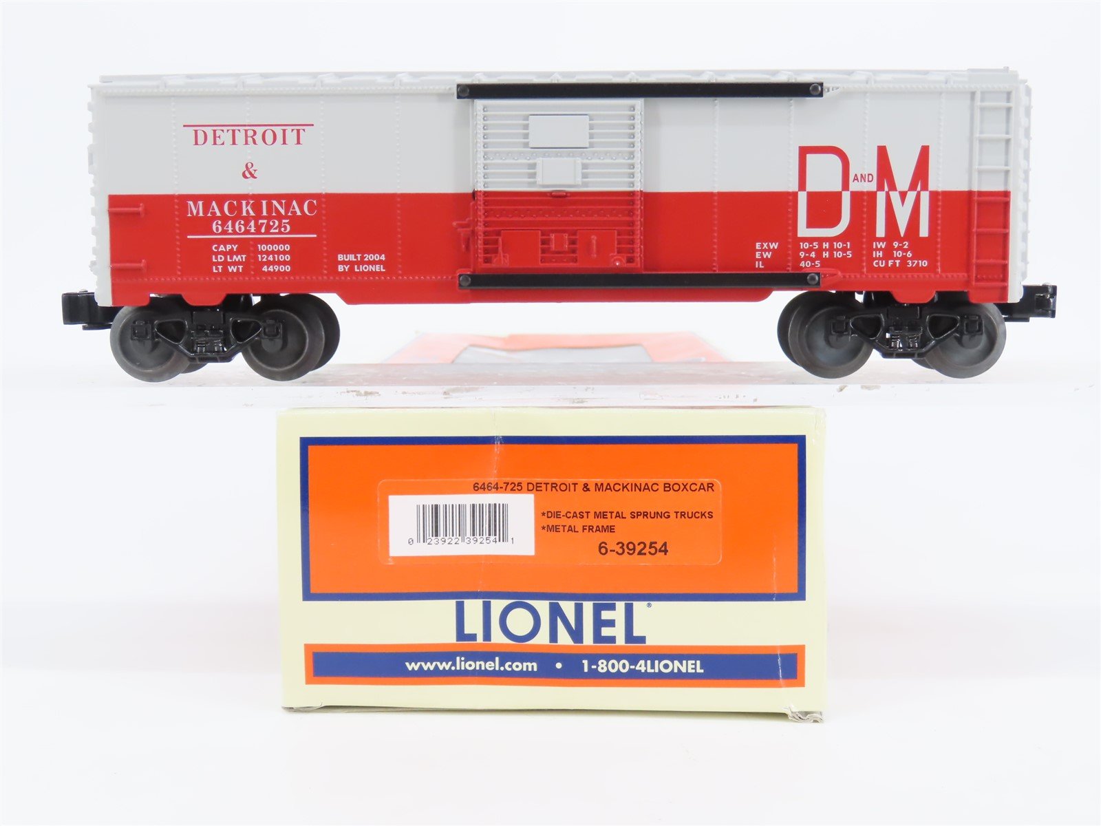 O Gauge 3-Rail Lionel 6-39254 D&M Detroit & Mackinac Box Car #6464725