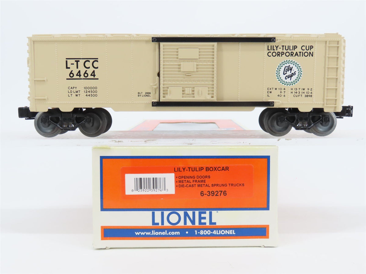 O Gauge 3-Rail Lionel 6-39276 L-TCC Lily-Tulip Cup Corp. Box Car #6464