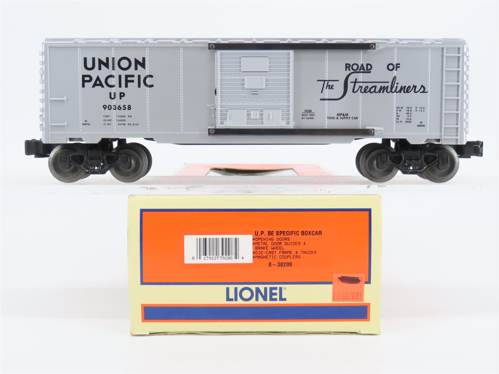 O Gauge 3-Rail Lionel 6-39208 UP Union Pacific "Be Specific" Box Car #903658