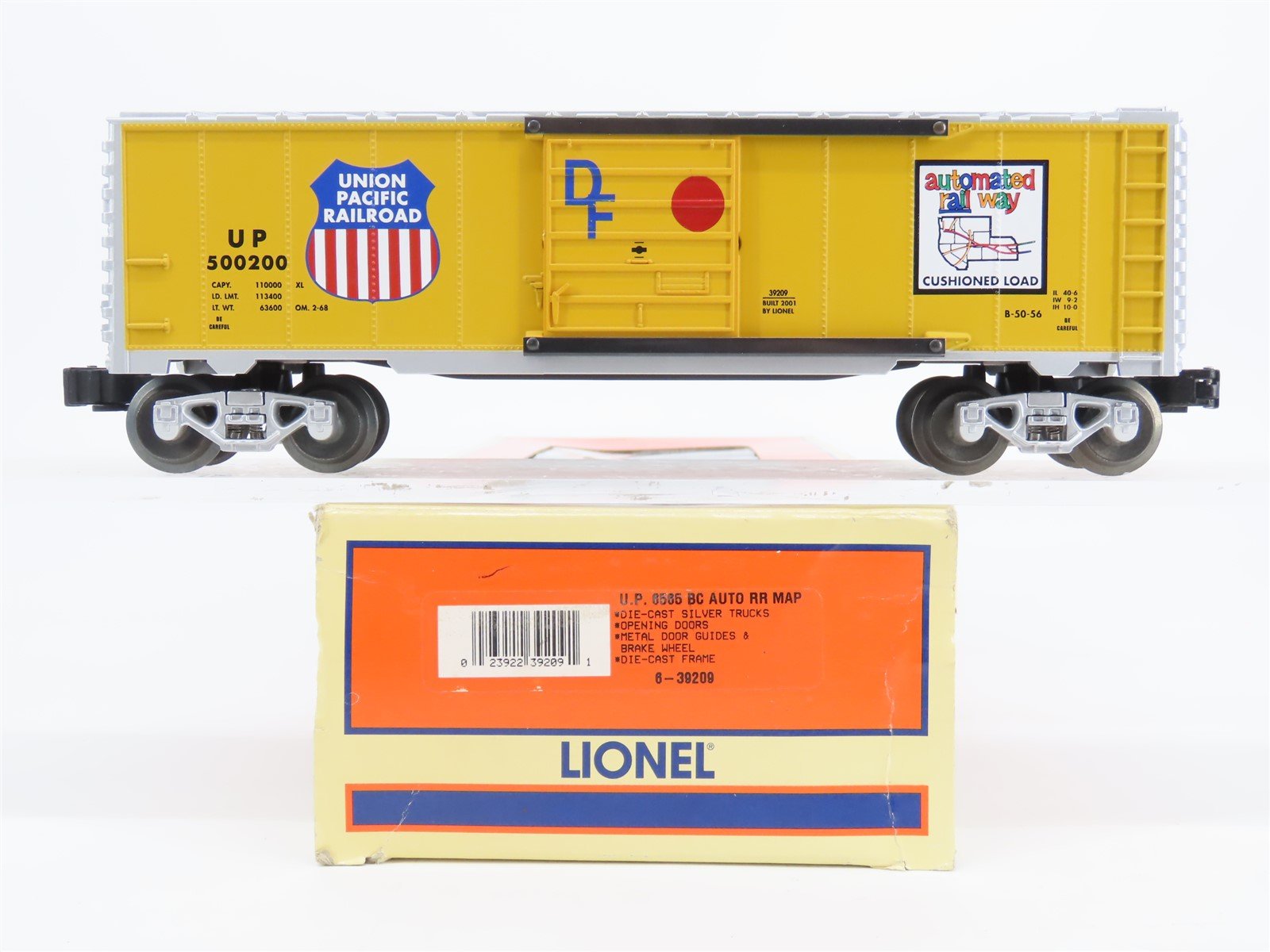 O Gauge 3-Rail Lionel 6-39209 UP "Automated Rail Way" 6565 Box Car #500200