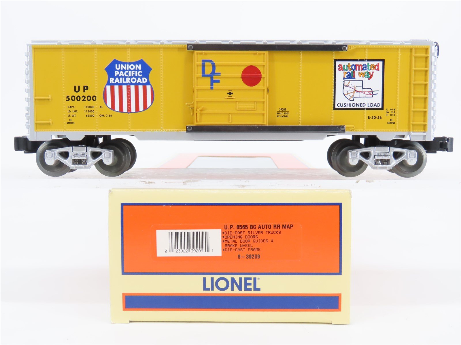 O Gauge 3-Rail Lionel 6-39209 UP "Automated Rail Way" 6565 Box Car #500200