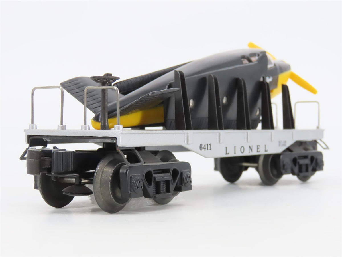 O Gauge 3-Rail Lionel 6-16969 Lionel Flat Car #6411 w/ Beechcraft Bonanza
