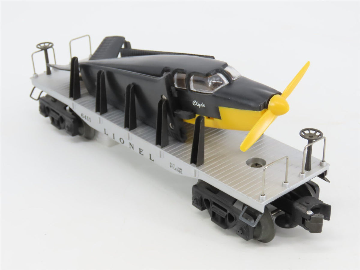 O Gauge 3-Rail Lionel 6-16969 Lionel Flat Car #6411 w/ Beechcraft Bonanza