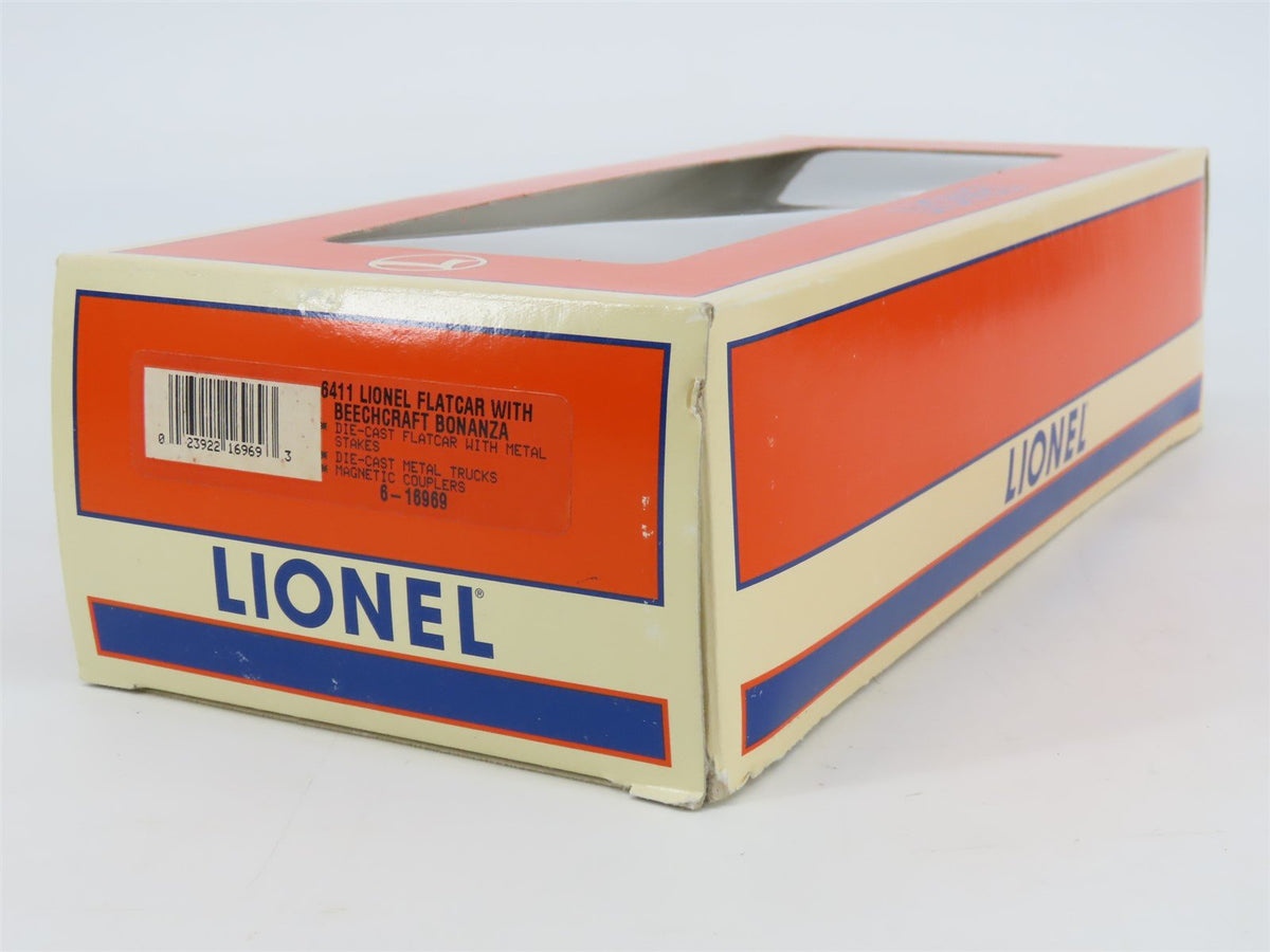 O Gauge 3-Rail Lionel 6-16969 Lionel Flat Car #6411 w/ Beechcraft Bonanza